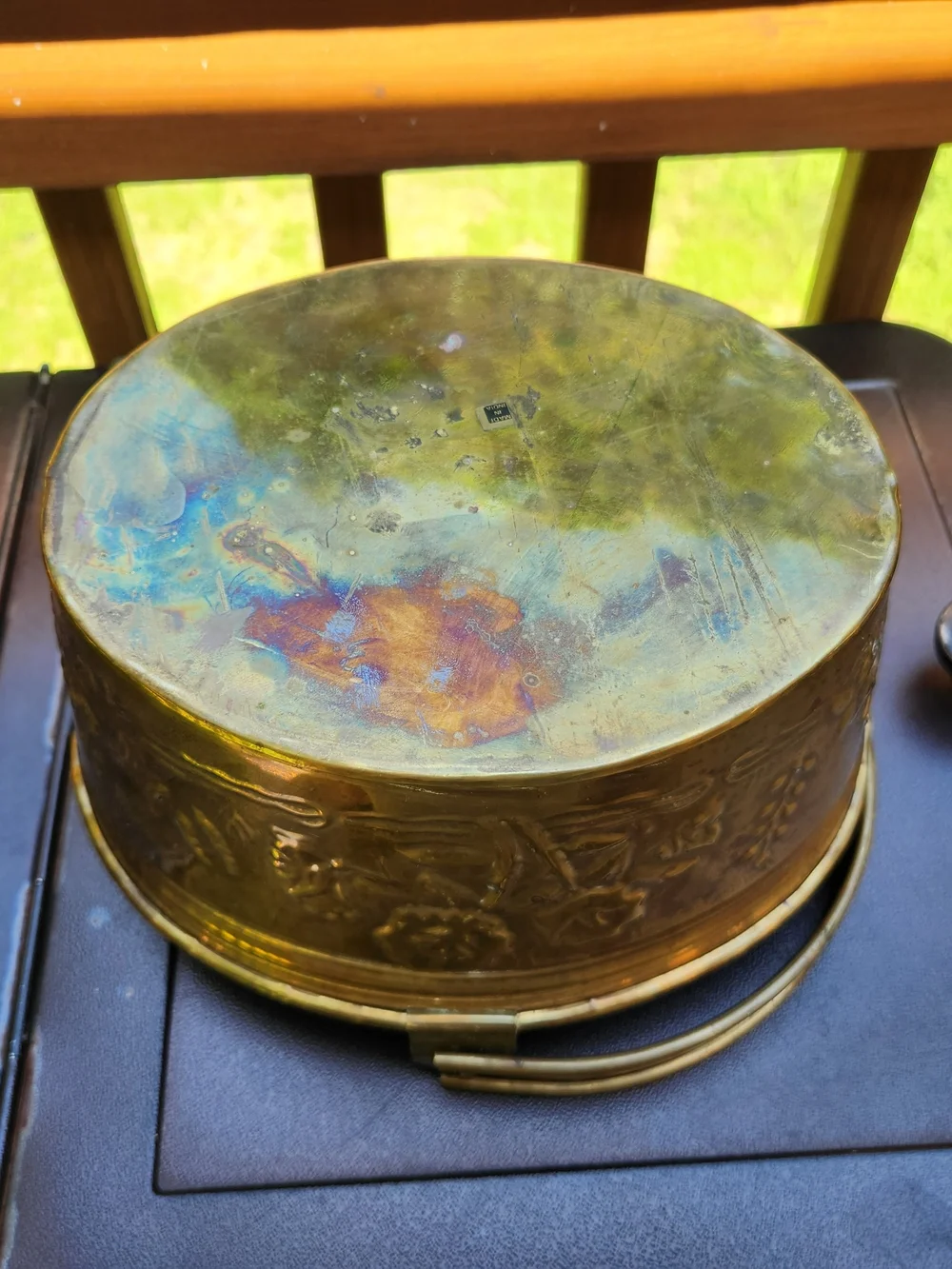 Brass Decorative Flower Basket / Planter with Handle